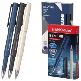 Ручка шариковая ERICH KRAUSE Severe Stick Classic, СИНЯЯ, корпус ассорти,0,7мм, линия, 48079