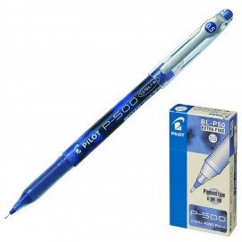 Ручка гелевая PILOT Р-500, СИНЯЯ, увеличенный объем чернил, игольчатый узел, линия 0,3мм, BL-P50 L