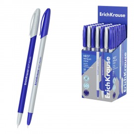 Ручка шариковая ERICH KRAUSE "Neo Stick Metallic", СИНЯЯ, корпус ассорти узел 0,7 мм,, 61009