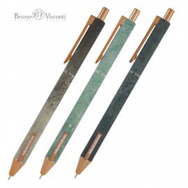 Ручка шариковая автоматическая BRUNO VISCONTI Stone, СИНЯЯ, корпус ассорти, 0,38 мм, 20-0374/06