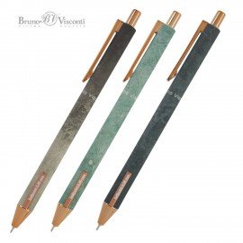Ручка шариковая автоматическая BRUNO VISCONTI Stone, СИНЯЯ, корпус ассорти, 0,38 мм, 20-0374/06