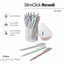 Ручка шариковая автоматическая BRUNO VISCONTI SlimClick.Morandi, СИНЯЯ, ассорти, 0,4 мм, 20-0507