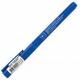 Маркер перманентный BRAUBERG "CLASSICLine", СИНИЙ, тонкий наконечник 1 мм, 150297