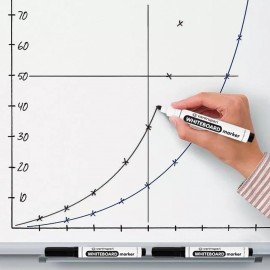 Маркер стираемый для белой доски ЧЕРНЫЙ, CENTROPEN "Dry-Wipe", 2,5 мм, 8559, 5 8559 0112