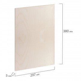 Заготовка деревянная для выжигания, выпиливания, росписи, А3 (297х380 мм), 1 штука, ОСТРОВ СОКРОВИЩ, 150650