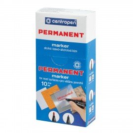 Маркер перманентный CENTROPEN 2846, ЗЕЛЕНЫЙ тонкий наконечник, 1 мм, 628469410