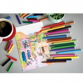 Фломастеры 10 ЦВЕТОВ CENTROPEN "Washable", смываемые, вентилируемый колпачок, 7790/10TP, 777901085