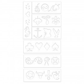 Фломастеры для кожи 4 ЦВЕТА CENTROPEN "Tattoo", + 16 трафаретов, смываемые, 2880/4BL, 628800405