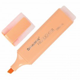 Текстовыделитель BRAUBERG "ORIGINAL PASTEL", ПЕРСИКОВЫЙ, линия 1-5 мм, 151696