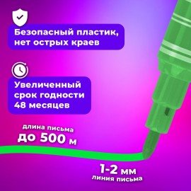 Фломастеры BRAUBERG "PREMIUM", 12 цветов, КОРПУС С ПЕЧАТЬЮ, вентилируемый колпачок, ПВХ-упаковка с европодвесом, 151942