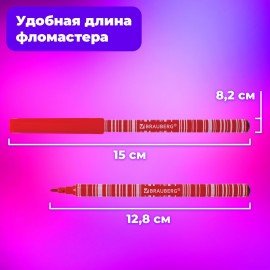Фломастеры BRAUBERG "PREMIUM", 12 цветов, КОРПУС С ПЕЧАТЬЮ, вентилируемый колпачок, ПВХ-упаковка с европодвесом, 151942