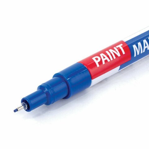 Маркер-краска лаковый EXTRA (paint marker) 1 мм, СИНИЙ, УСИЛЕННАЯ НИТРО-ОСНОВА, BRAUBERG, 151961