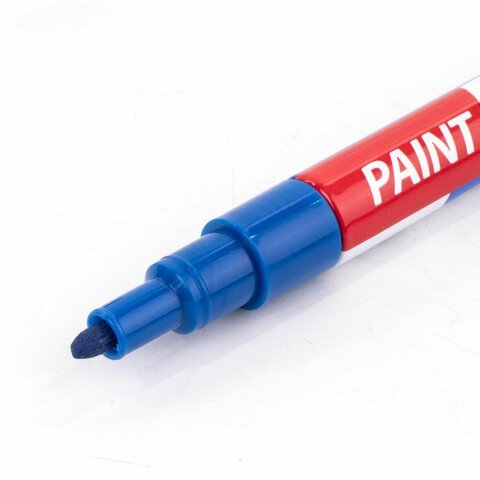 Маркер-краска лаковый EXTRA (paint marker) 2 мм, СИНИЙ, УСИЛЕННАЯ НИТРО-ОСНОВА, BRAUBERG, 151970