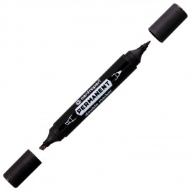 Маркер перманентный двусторонний CENTROPEN 1666, ЧЕРНЫЙ, круглый/скошенный, 1/1-4 мм, 616660112