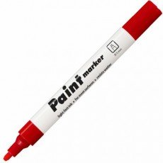 Маркер-краска лаковый (paint marker) КРАСНЫЙ CENTROPEN, скошенный наконечник, 1-5 мм, 9100, 5 9100 9904