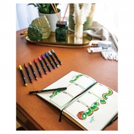 Фломастеры BIC "Intensity", 12 ЦВЕТОВ, вентилируемый колпачок, европодвес, 978004