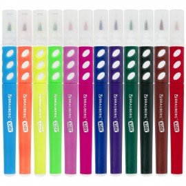 Фломастеры в суперкейсе эргономичные 12 цветов, вентилируемый колпачок, BRAUBERG KIDS, 152184