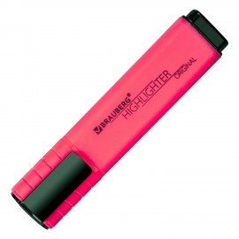 Текстовыделитель BRAUBERG "ORIGINAL NEON", РОЗОВЫЙ, линия письма 1-5 мм, 152213