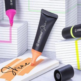 Текстовыделитель STABILO "Shine", ОРАНЖЕВЫЙ, линия 2-5 мм, 76/54