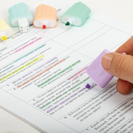 Набор текстовыделителей 6 ПАСТЕЛЬНЫХ ЦВЕТОВ, ЮНЛАНДИЯ "СЛАДКИЕ ИСТОРИИ", линия 1-5 мм, 152511
