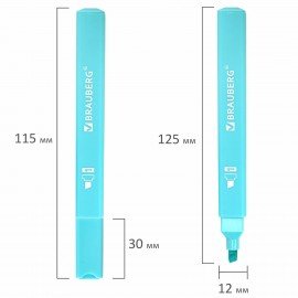 Набор текстовыделителей 6 ПАСТЕЛЬНЫХ ЦВЕТОВ, BRAUBERG "Macaroon", линия 1-5 мм, 152515