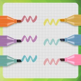 Набор текстовыделителей 6 ПАСТЕЛЬНЫХ ЦВЕТОВ, АССОРТИ, STAFF College "STICK PASTEL", линия письма 1-4 мм, скошенный наконечник, 152532