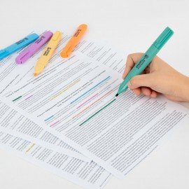 Набор текстовыделителей 6 ПАСТЕЛЬНЫХ ЦВЕТОВ, АССОРТИ, STAFF College "STICK PASTEL", линия письма 1-4 мм, скошенный наконечник, 152532