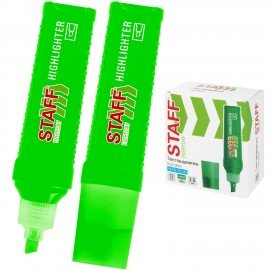 Текстовыделитель STAFF "EVERYDAY HL-707", ЗЕЛЕНЫЙ, линия 1-5 мм, скошенный наконечник, 152543