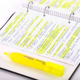 Текстовыделитель STAFF "EVERYDAY HL-720", ЖЕЛТЫЙ, линия 1-5 мм, скошенный наконечник, 152553