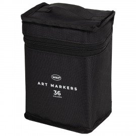 Маркеры для скетчинга двусторонние, НАБОР 36 шт, текстильный чехол, WBZ, 152572