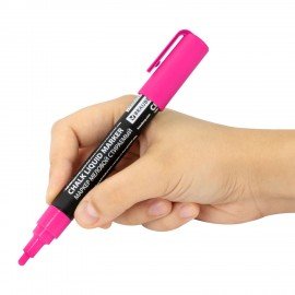 Маркер меловой CHALK LIQUID MARKER, РОЗОВЫЙ, 3 мм, стираемый, BRAUBERG "CHALK", 152586