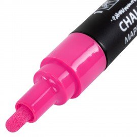 Маркер меловой CHALK LIQUID MARKER, РОЗОВЫЙ, 3 мм, стираемый, BRAUBERG "CHALK", 152586