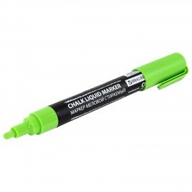 Маркер меловой CHALK LIQUID MARKER, ЗЕЛЕНЫЙ, 3 мм, стираемый, BRAUBERG "CHALK", 152587