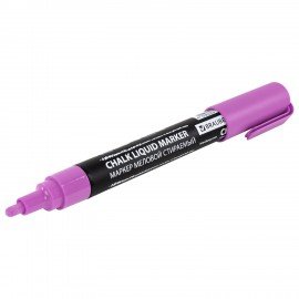 Маркер меловой CHALK LIQUID MARKER, ФИОЛЕТОВЫЙ, 3 мм, стираемый, BRAUBERG "CHALK", 152588