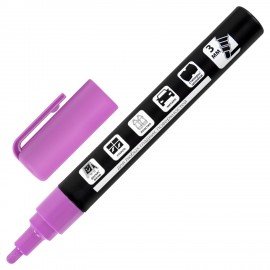 Маркер меловой CHALK LIQUID MARKER, ФИОЛЕТОВЫЙ, 3 мм, стираемый, BRAUBERG "CHALK", 152588