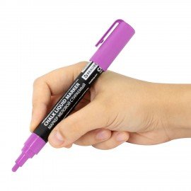 Маркер меловой CHALK LIQUID MARKER, ФИОЛЕТОВЫЙ, 3 мм, стираемый, BRAUBERG "CHALK", 152588