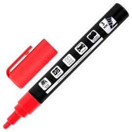 Маркер меловой CHALK LIQUID MARKER, КРАСНЫЙ, 3 мм, стираемый, BRAUBERG "CHALK", 152589