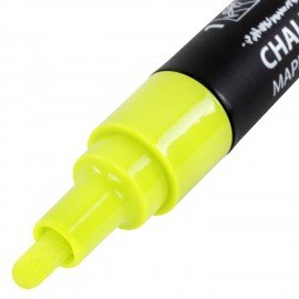 Маркер меловой CHALK LIQUID MARKER, ЖЕЛТЫЙ, 3 мм, стираемый, BRAUBERG "CHALK", 152590