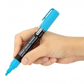 Маркер меловой CHALK LIQUID MARKER, СИНИЙ, 3 мм, стираемый, BRAUBERG "CHALK", 152592