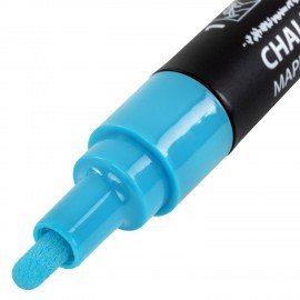 Маркер меловой CHALK LIQUID MARKER, СИНИЙ, 3 мм, стираемый, BRAUBERG "CHALK", 152592