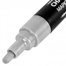 Маркер меловой CHALK LIQUID MARKER, СЕРЕБРИСТЫЙ, 3 мм, стираемый, BRAUBERG "CHALK", 152593