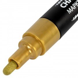 Маркер меловой CHALK LIQUID MARKER, ЗОЛОТИСТЫЙ, 3 мм, стираемый, BRAUBERG "CHALK", 152594