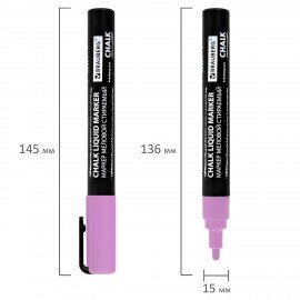 Маркеры меловые CHALK LIQUID MARKER, ПАСТЕЛЬ НАБОР 8 ЦВ, 3 мм, стираемые, BRAUBERG "CHALK", 152598