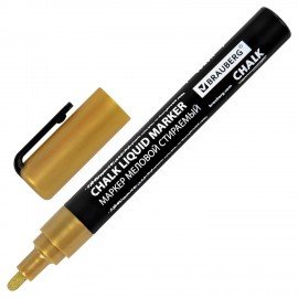 Маркеры меловые CHALK LIQUID MARKER, МЕТАЛЛИК НАБОР 8 ЦВ, 3 мм, стираемые, BRAUBERG "CHALK", 152599