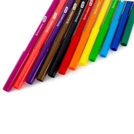 Фломастеры BRAUBERG KIDS КЛАССИЧЕСКИЕ 12 цветов, вентилируемый колпачок, ПВХ-упаковка, 152601