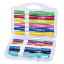 Аквагрим аквамаркеры для лица и тела 12 цветов, FUNSTER, пластиковый кейс, 152609