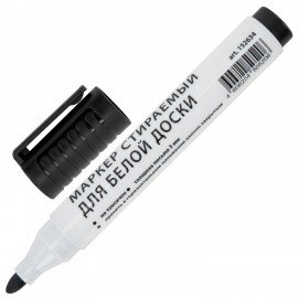 Маркер стираемый для белой доски ЧЕРНЫЙ, BRAUBERG "ULTRA WHITEBOARD MARKER", 3 мм, с клипом, 152634