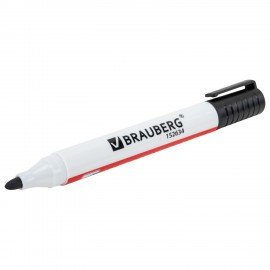 Маркер стираемый для белой доски ЧЕРНЫЙ, BRAUBERG "ULTRA WHITEBOARD MARKER", 3 мм, с клипом, 152634