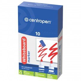 Маркер стираемый для белой доски ЧЕРНЫЙ CENTROPEN "Dry-Wipe", 8569, наконечник 1-4,5, 585690112