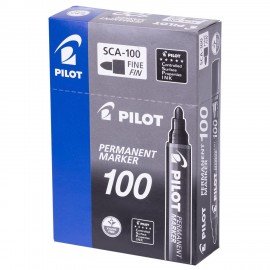 Маркер перманентный PILOT, ЧЕРНЫЙ, круглый наконечник 1-3 мм, SCA-100 B